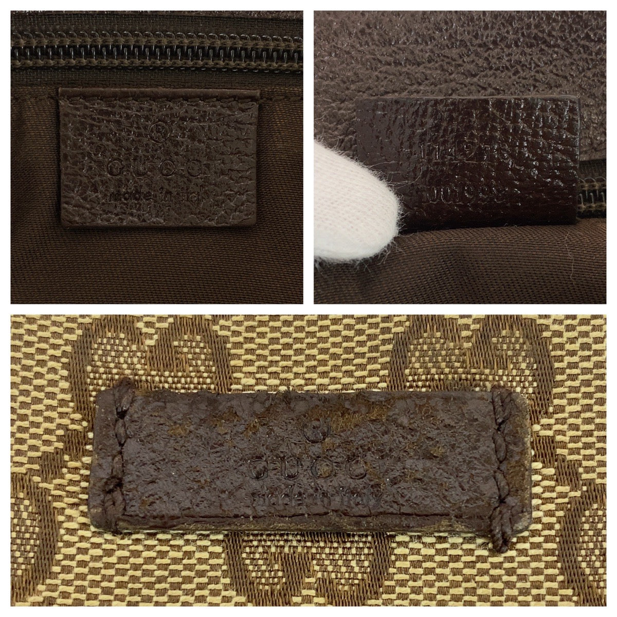 Gucci GG Canvas Leather Shoulder Bag