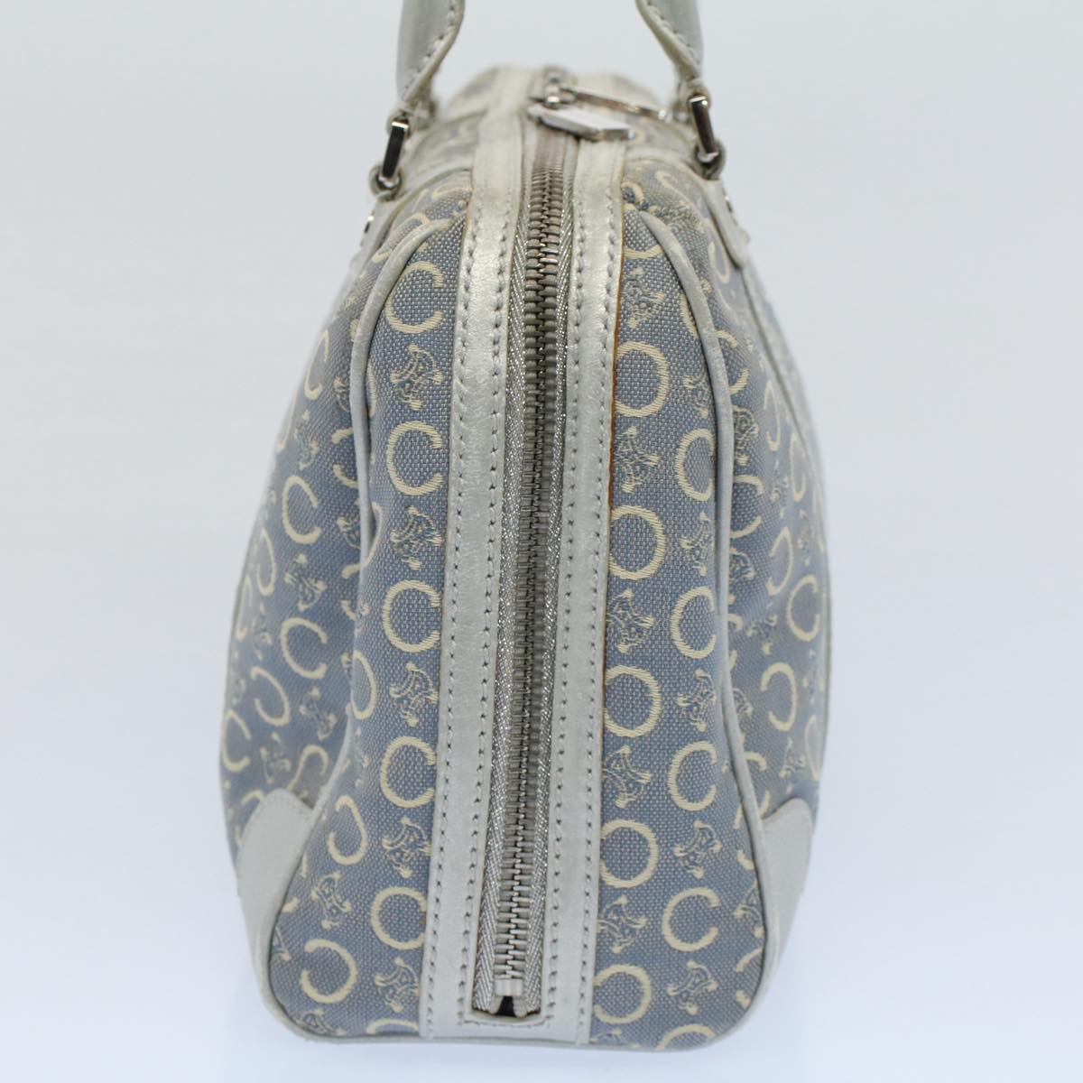 Luxury CELINE C Macadam Canvas Hand Bag Light Blue 54505