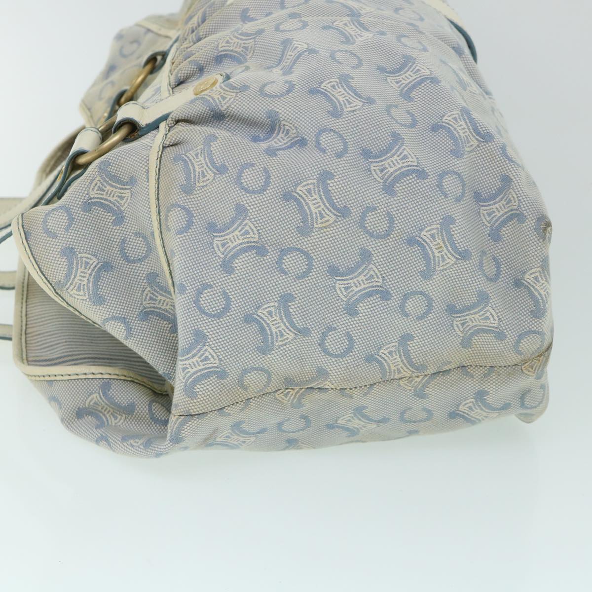 Luxury CELINE C Macadam Canvas Tote Bag Blue 54807