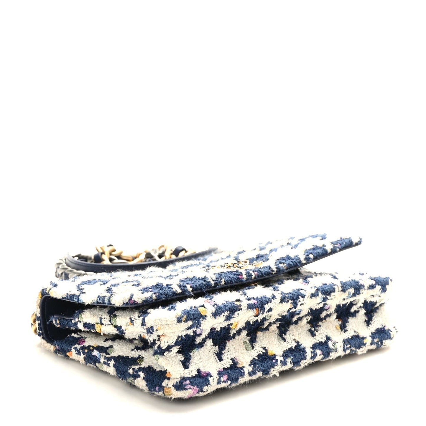 Chanel Tweed Quilted Chanel 19 Wallet Crossbody Bag - Rovelle Bags