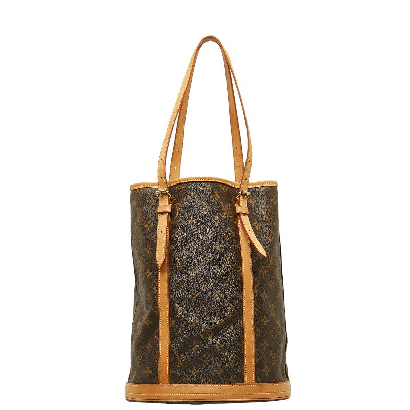 Louis Vuitton Monogram Bucket GM houlder Bag M42236 Brown PVC Leather Lady Louis Vuitton