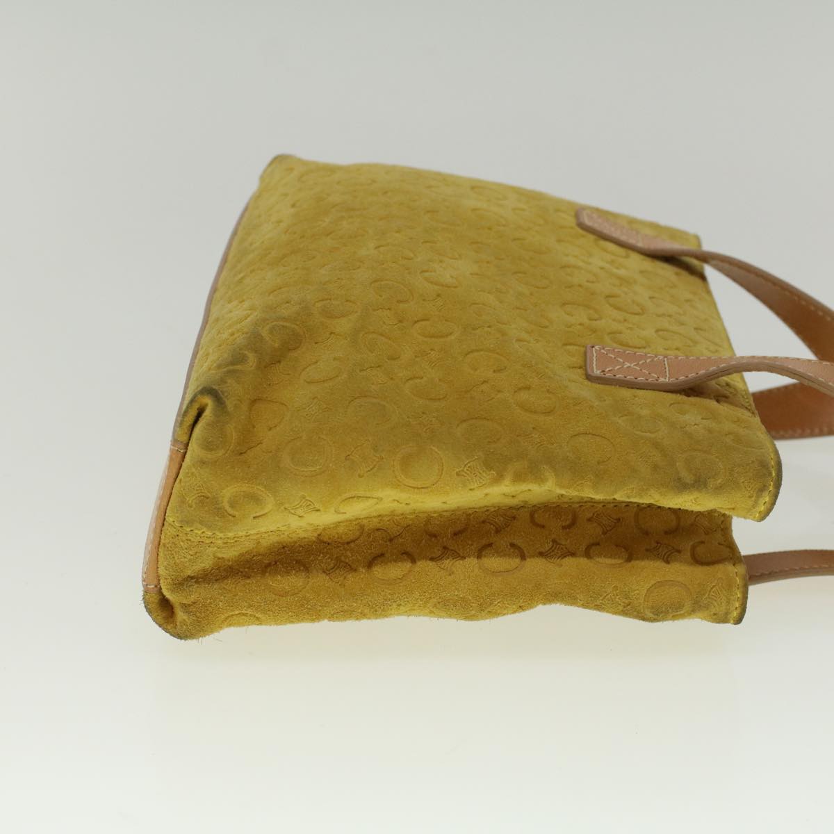 Luxury CELINE C Macadam Canvas Hand Bag Yellow 58815