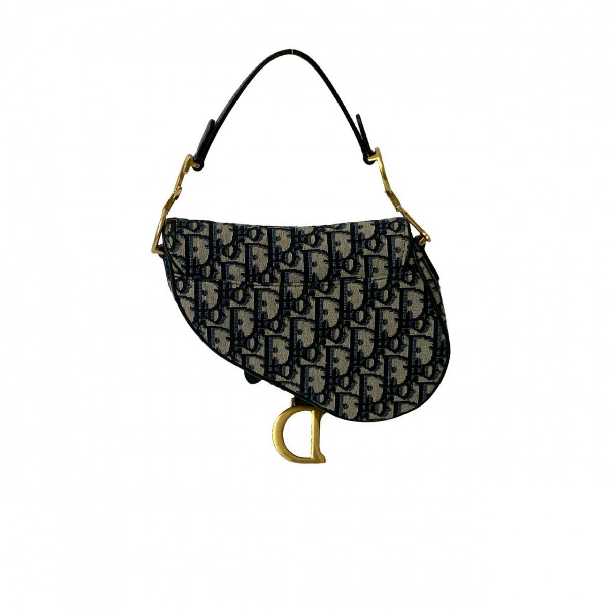 Dior Shoulder Bag canvas Navy Saddle bag