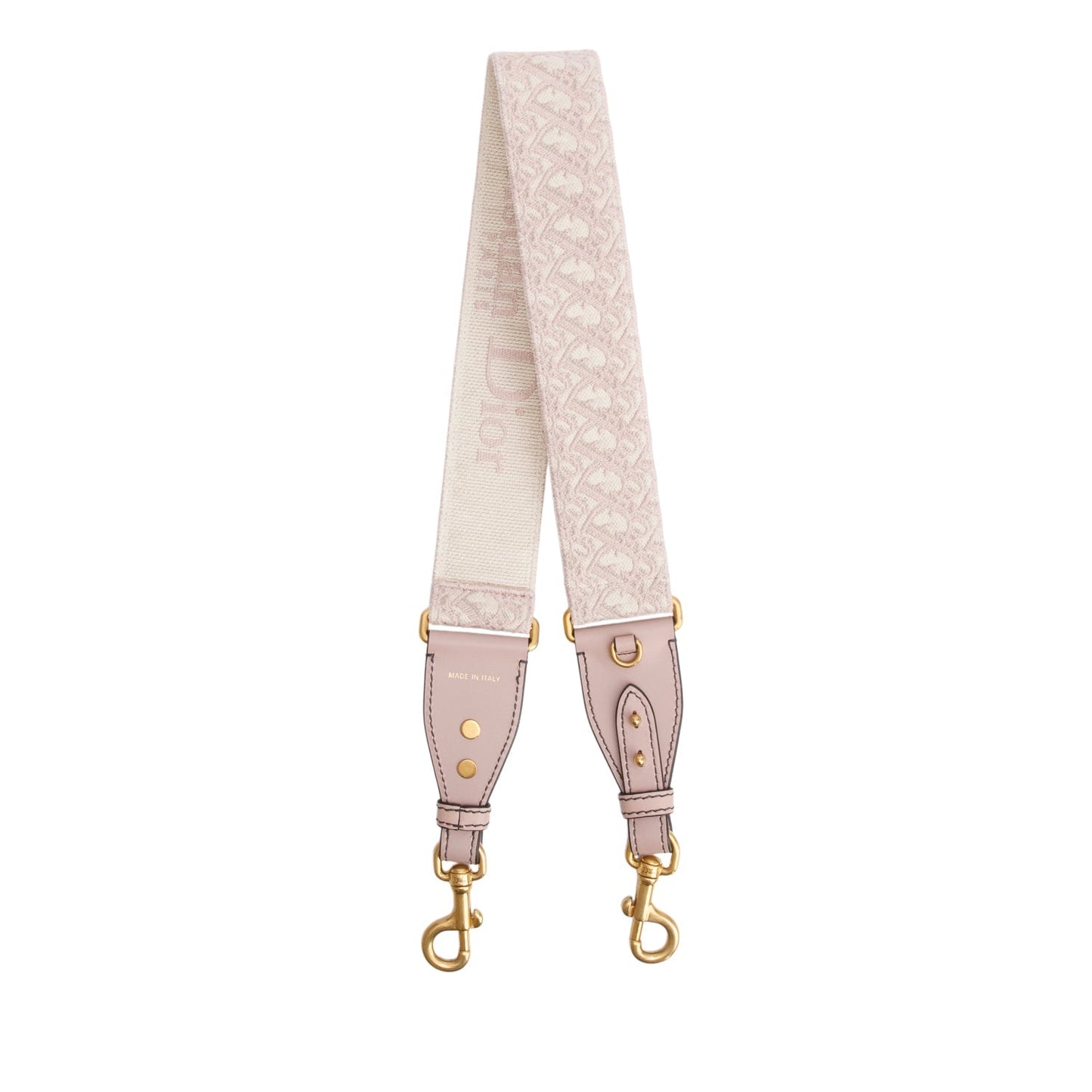 Christian Dior Pink/Beige Embroidered Woven Shoulder Strap
