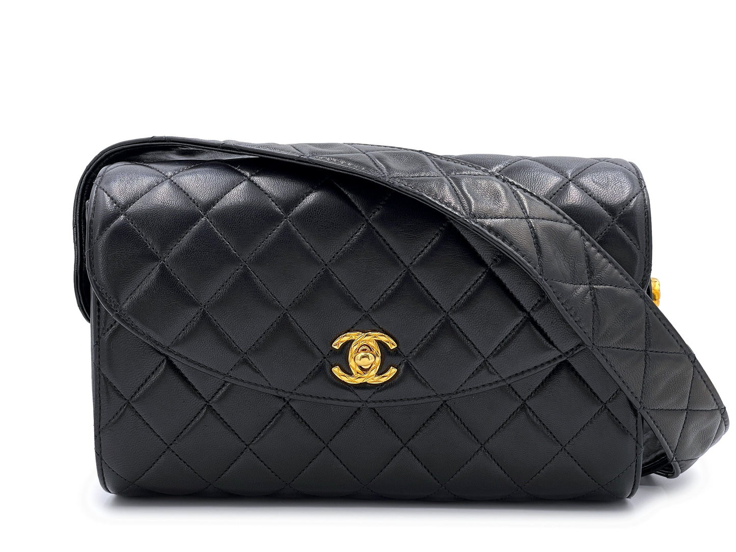 Chanel Rare Chanel 1991 Lambskin Crossbody Crossbody Bag - Rovelle Bags