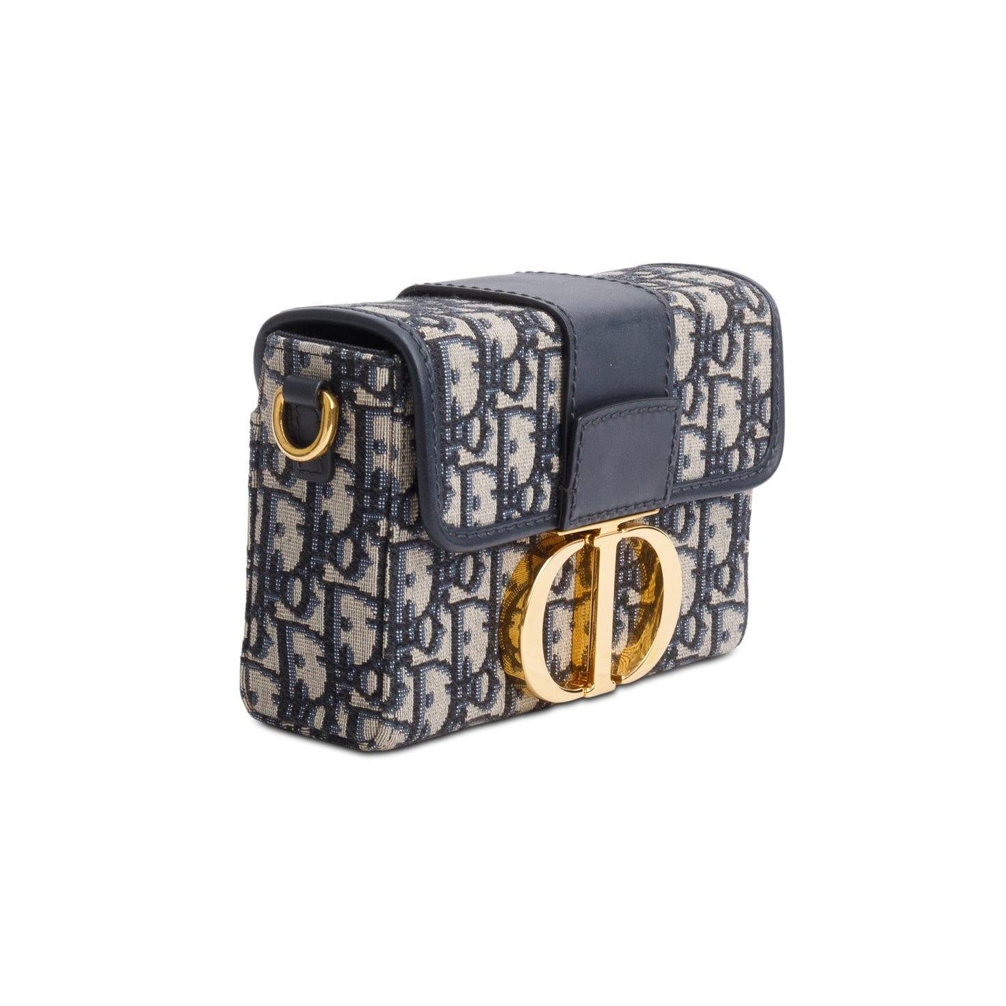 Christian Dior Blue Oblique 30 Montaigne Box Bag