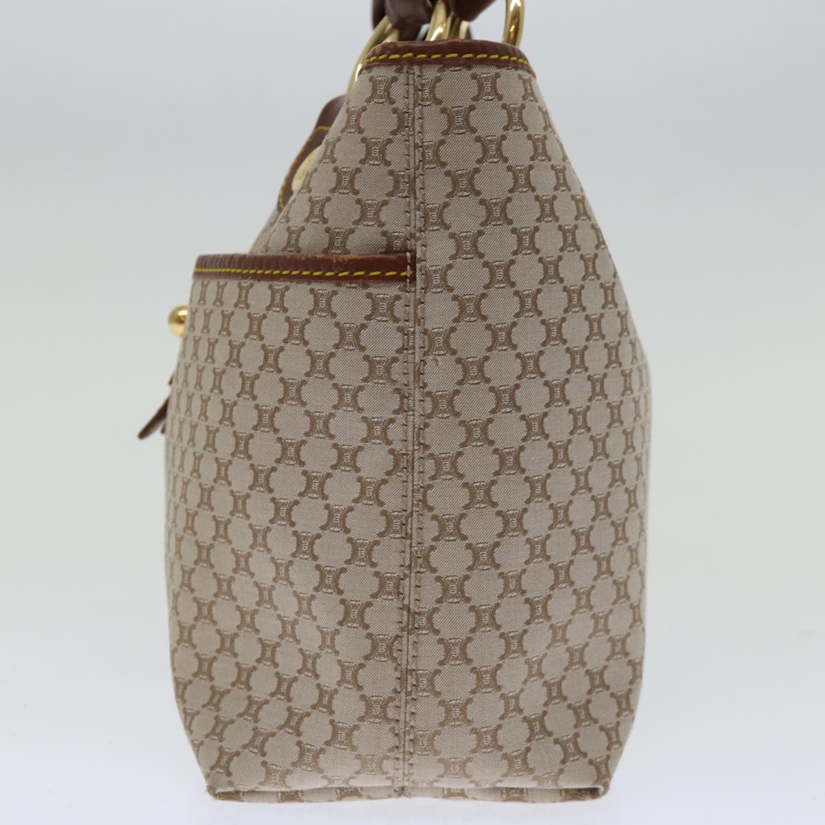 Luxury CELINE Macadam Canvas Hand Bag Beige 69629