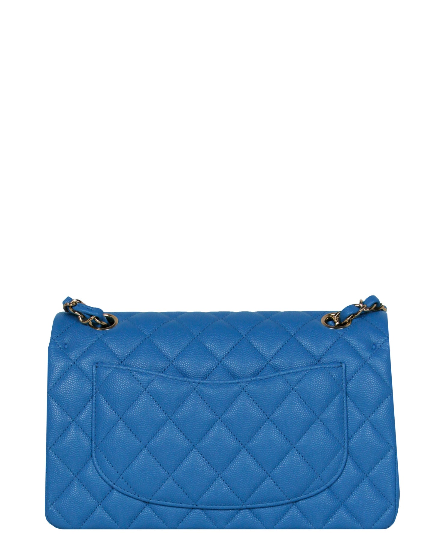 Chanel Blue Caviar Leather Quilted Small Flap Bag - Rovelle Bags