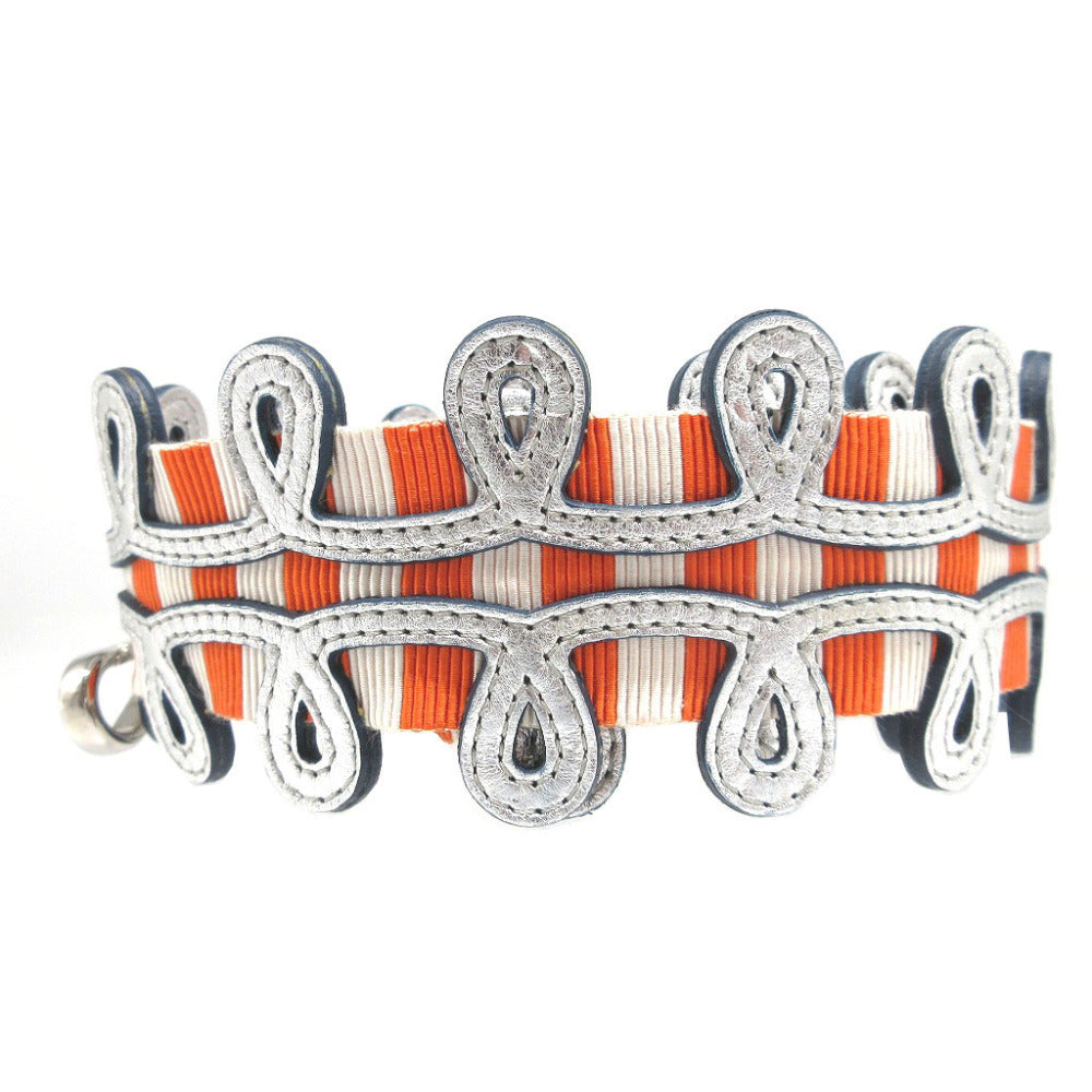 FENDI Shoulder strap Canvas, Leather Orange Strap you Women
