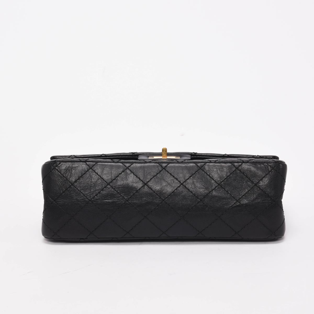 Chanel Black Distressed Calfskin 2.55 Reissue Flap Bag - Rovelle Bags