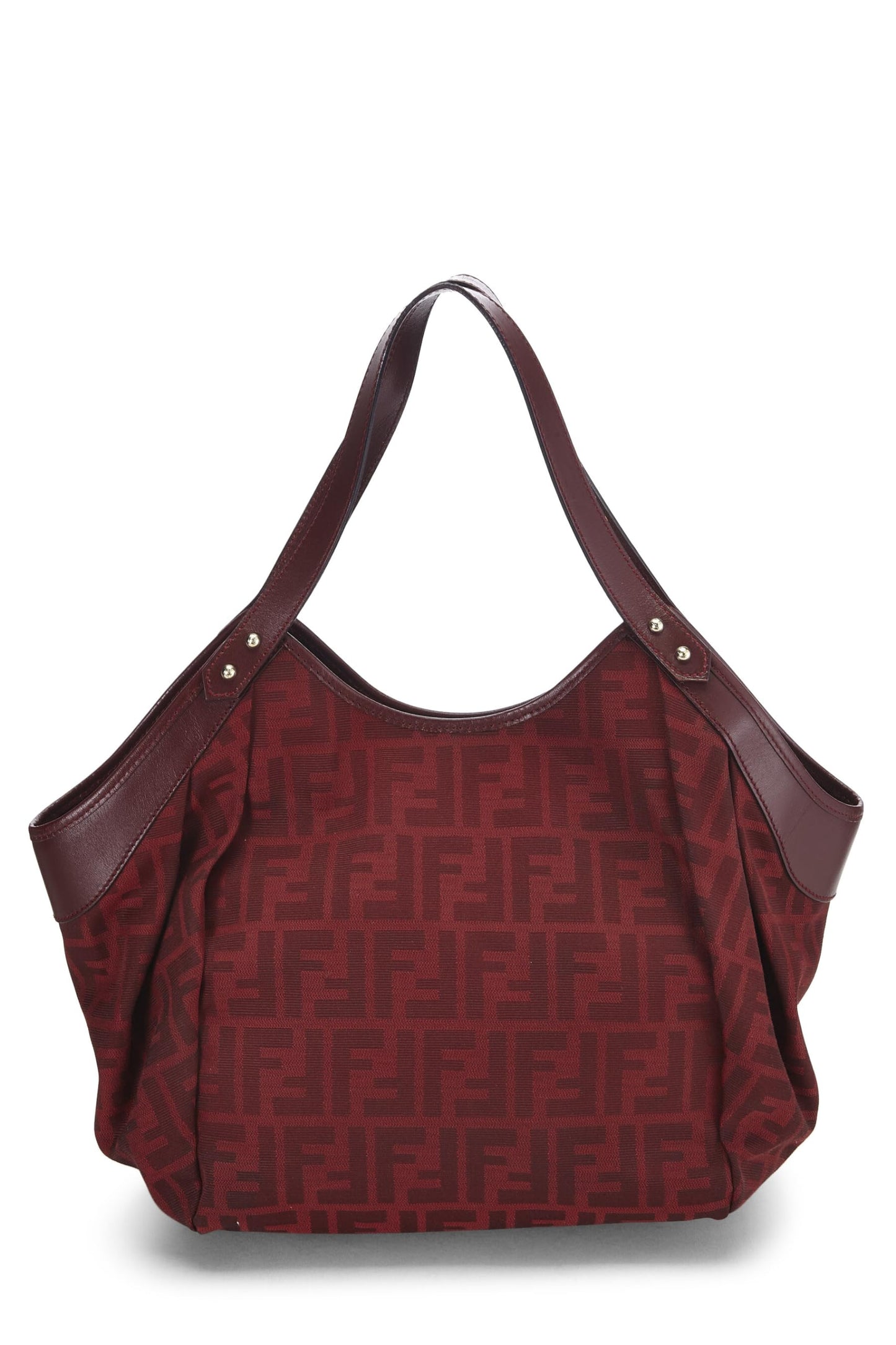 Fendi, Red Zucca Canvas Chef Pocket Tote Small, Red