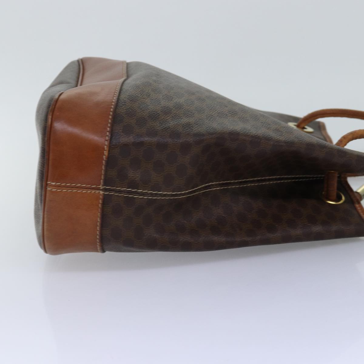 Luxury CELINE Macadam Canvas Shoulder Bag PVC Brown 75369