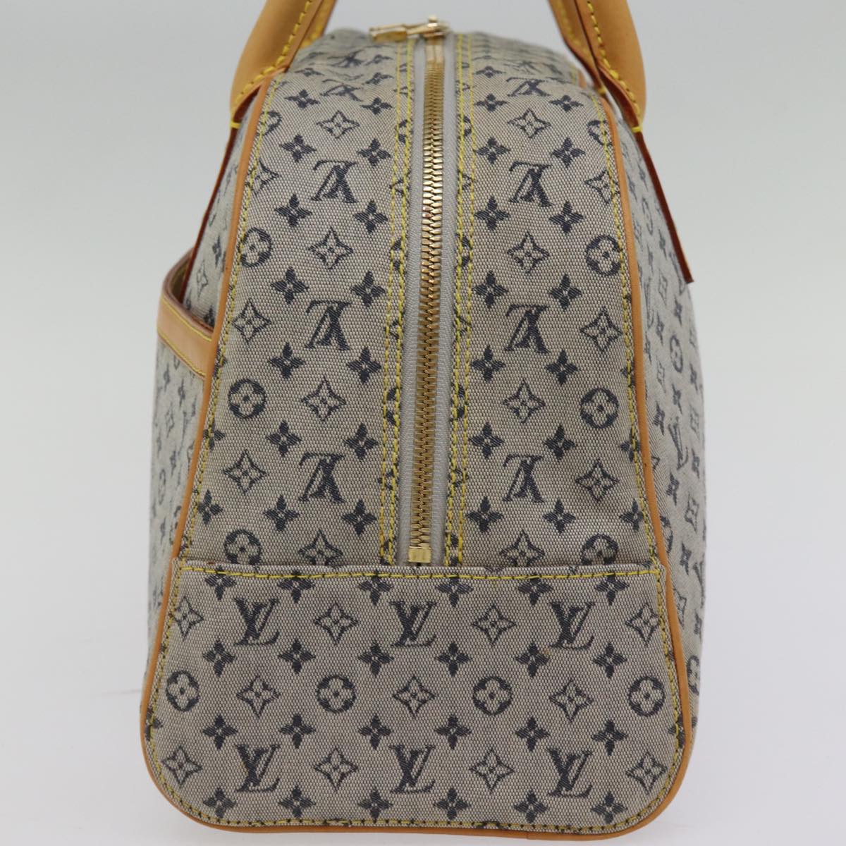 LOUIS VUITTON Monogram mini Marie Hand Bag Blue M92003 LV Auth 76943