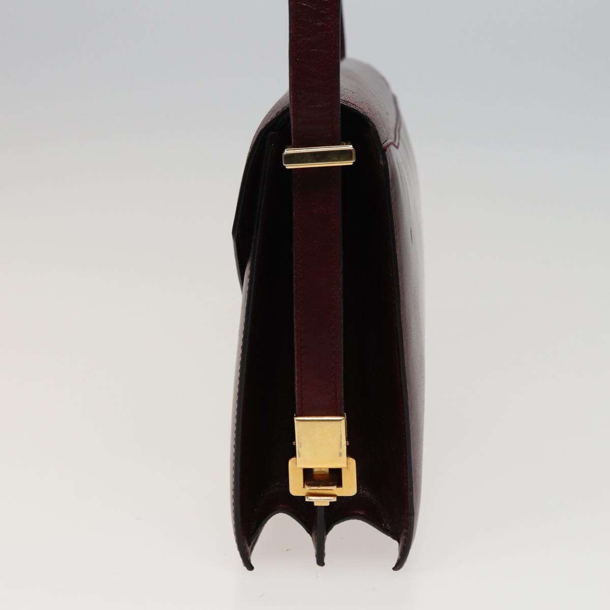 Luxury CELINE Shoulder Bag Leather Wine Red 78766