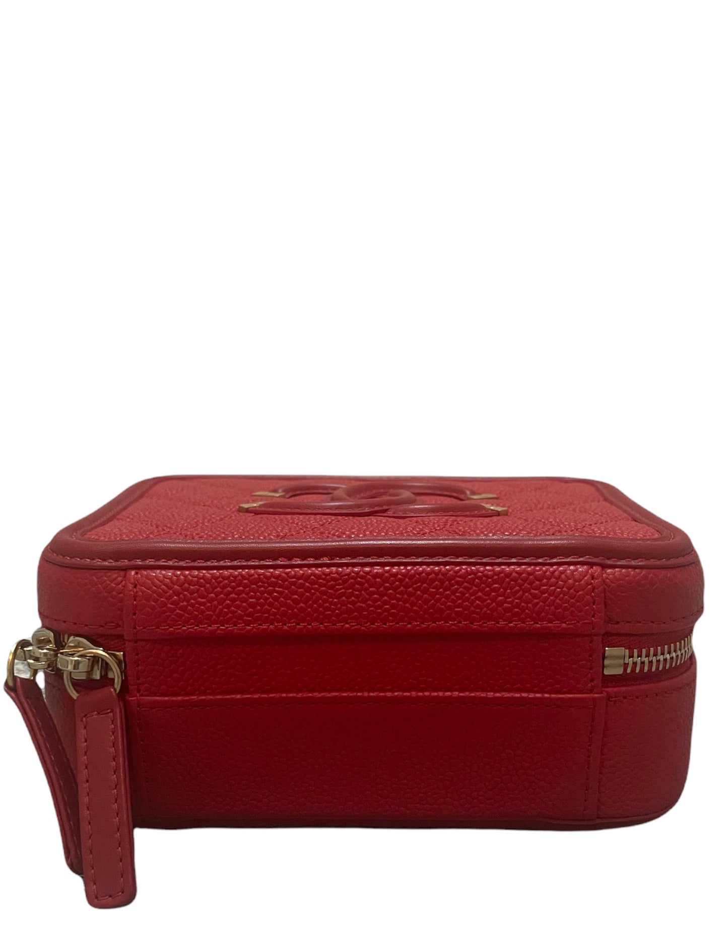 Chanel Red Caviar Small CC Filigree Crossbody Bag - Rovelle Bags