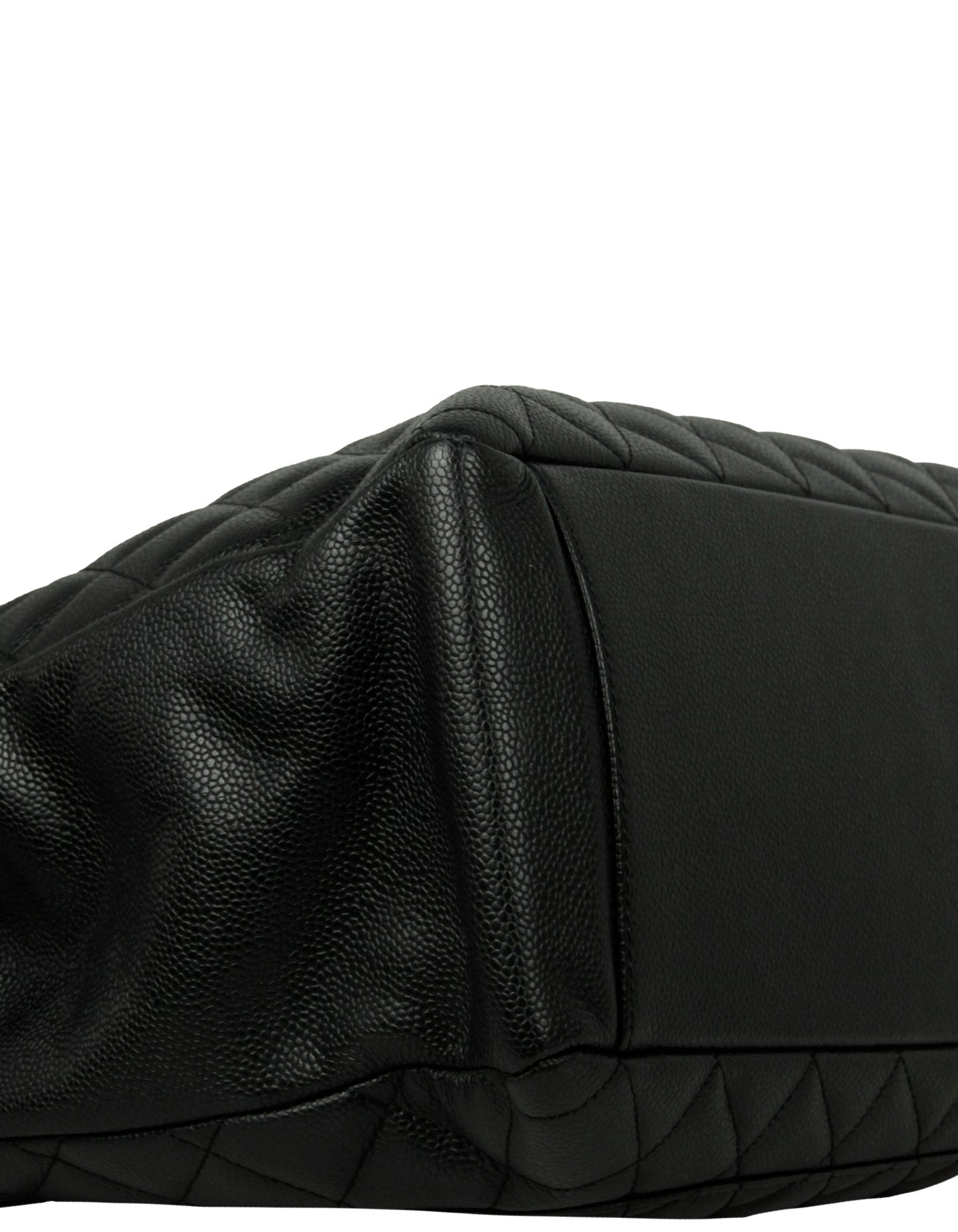 Chanel Black Caviar Leather Quilted Grand Tote Bag - Rovelle Bags