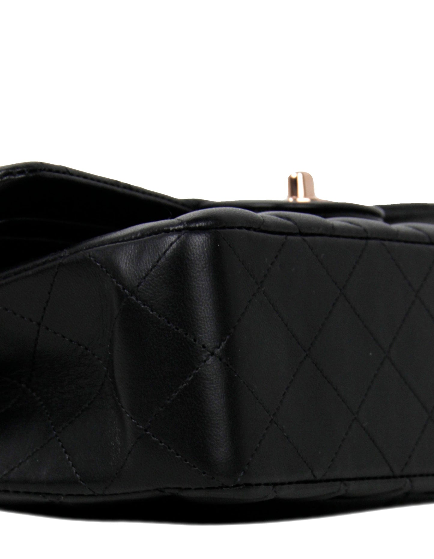 Chanel Black Lambskin Double Flap Small Flap Bag - Rovelle Bags