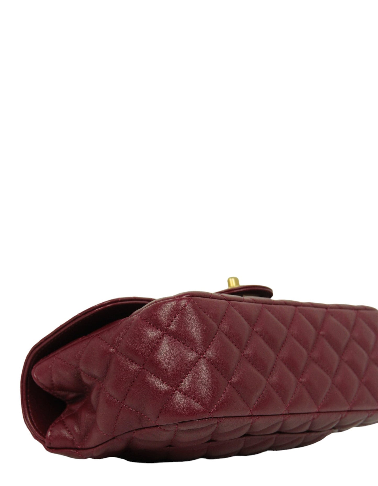 Chanel Burgundy Lambskin Leather Flapbag w/ Flap Bag - Rovelle Bags