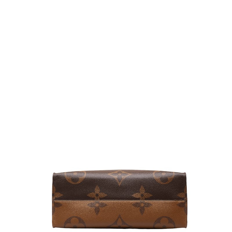 Louis Vuitton Monogram Reversee Giant On The Gor GM Handbag Shoulder Bag 2WAY M44576 Brown PVC Leather Louis Vuitton
