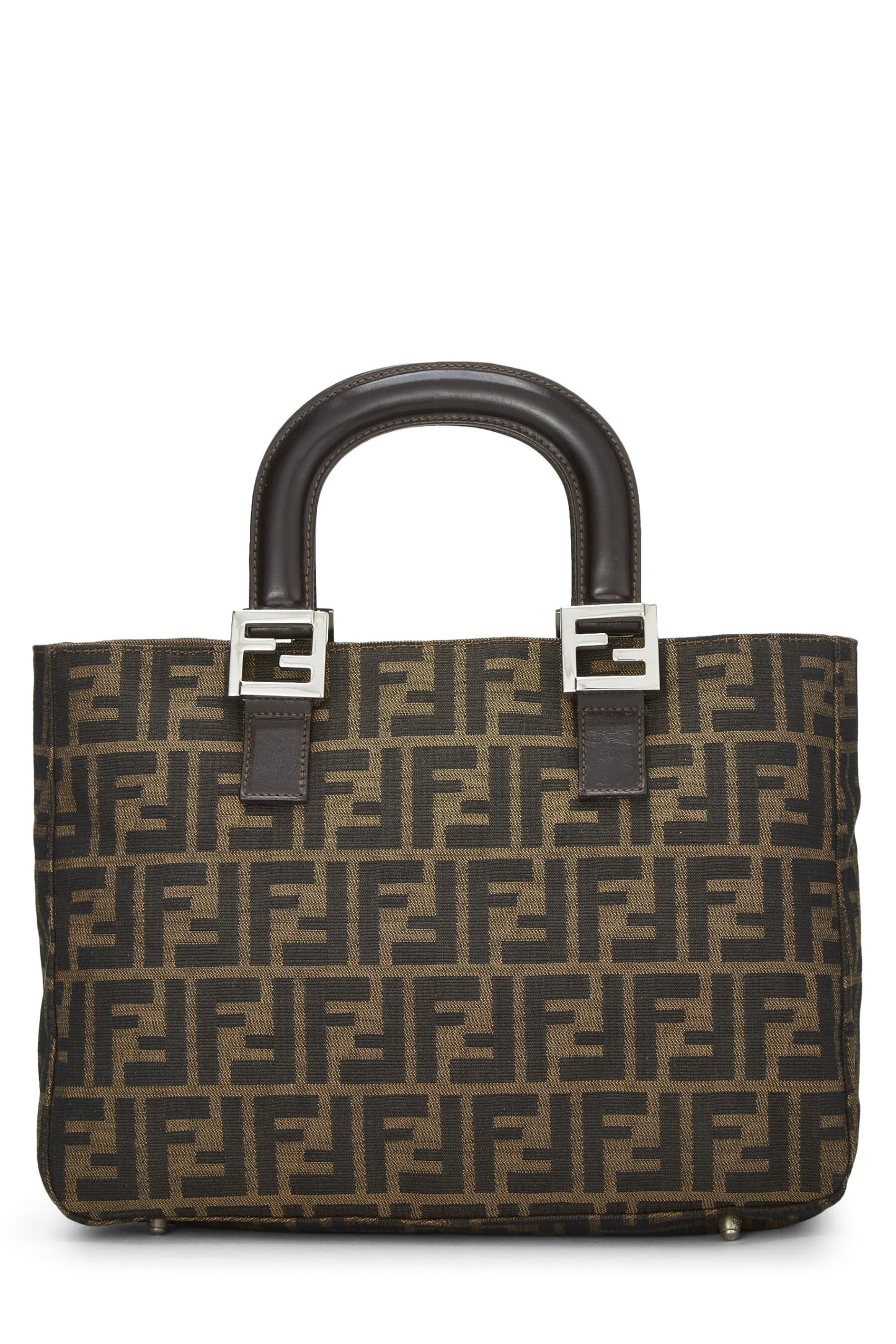 Fendi, Brown Zucca Canvas Handbag Small, Brown