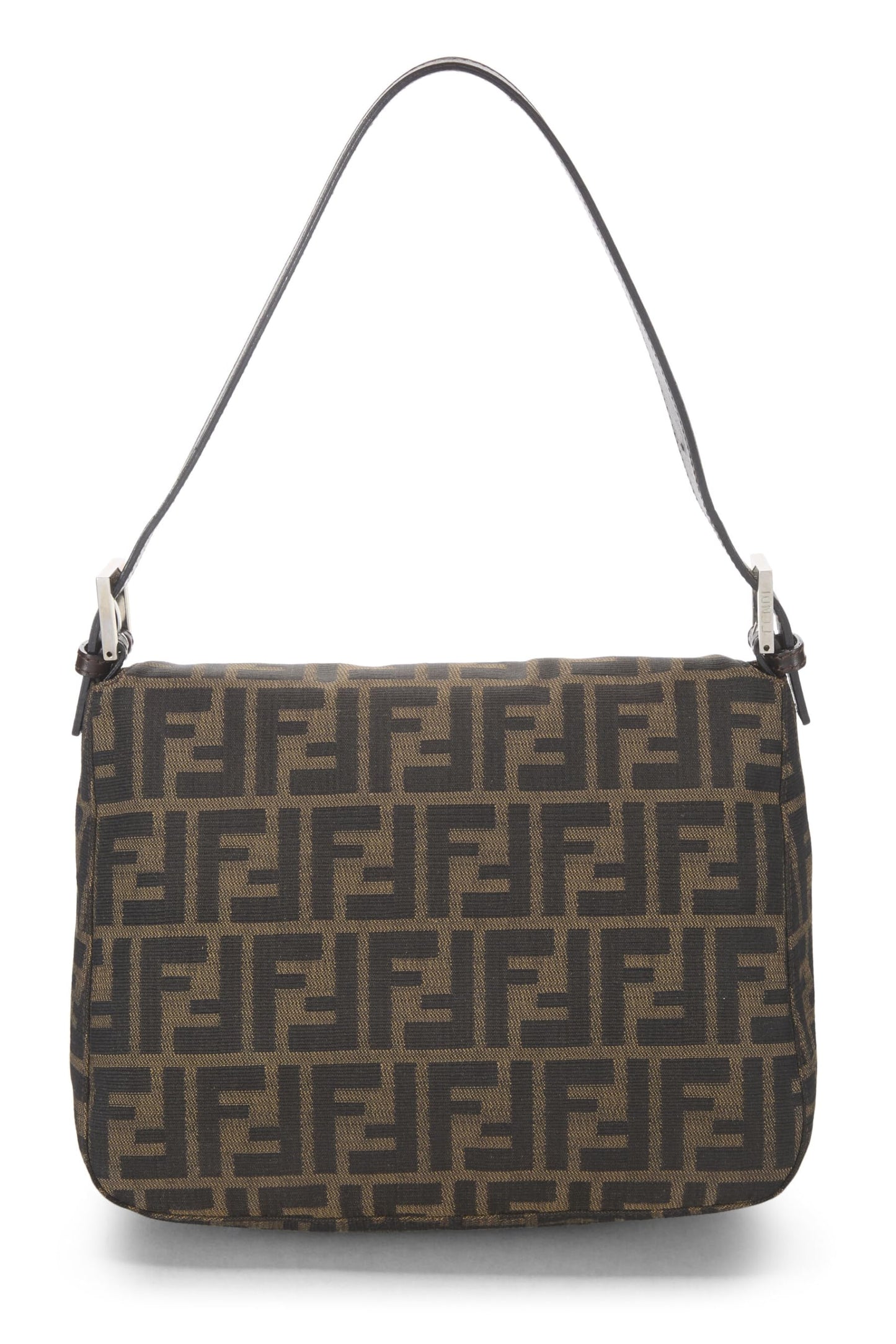 Fendi, Brown Zucca Canvas Shoulder Bag, Brown
