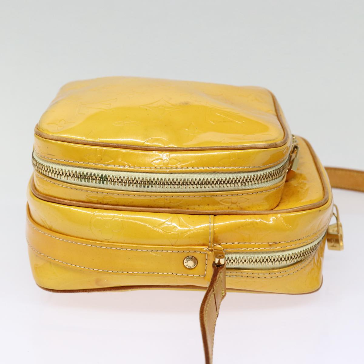 LOUIS VUITTON Monogram Vernis Wooster Shoulder Bag Yellow M91075 LV Auth 85730