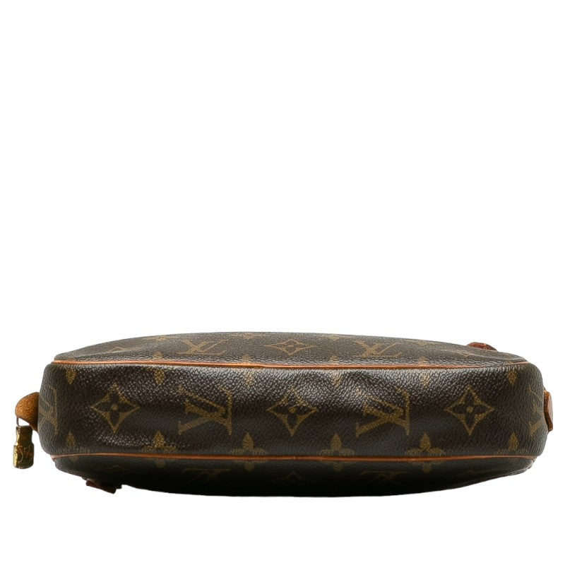 Louis Vuitton Monogram Poschet Marley Bandriel Slipper Shoulder Bag M51828 Brown PVC Leather Louis Vuitton