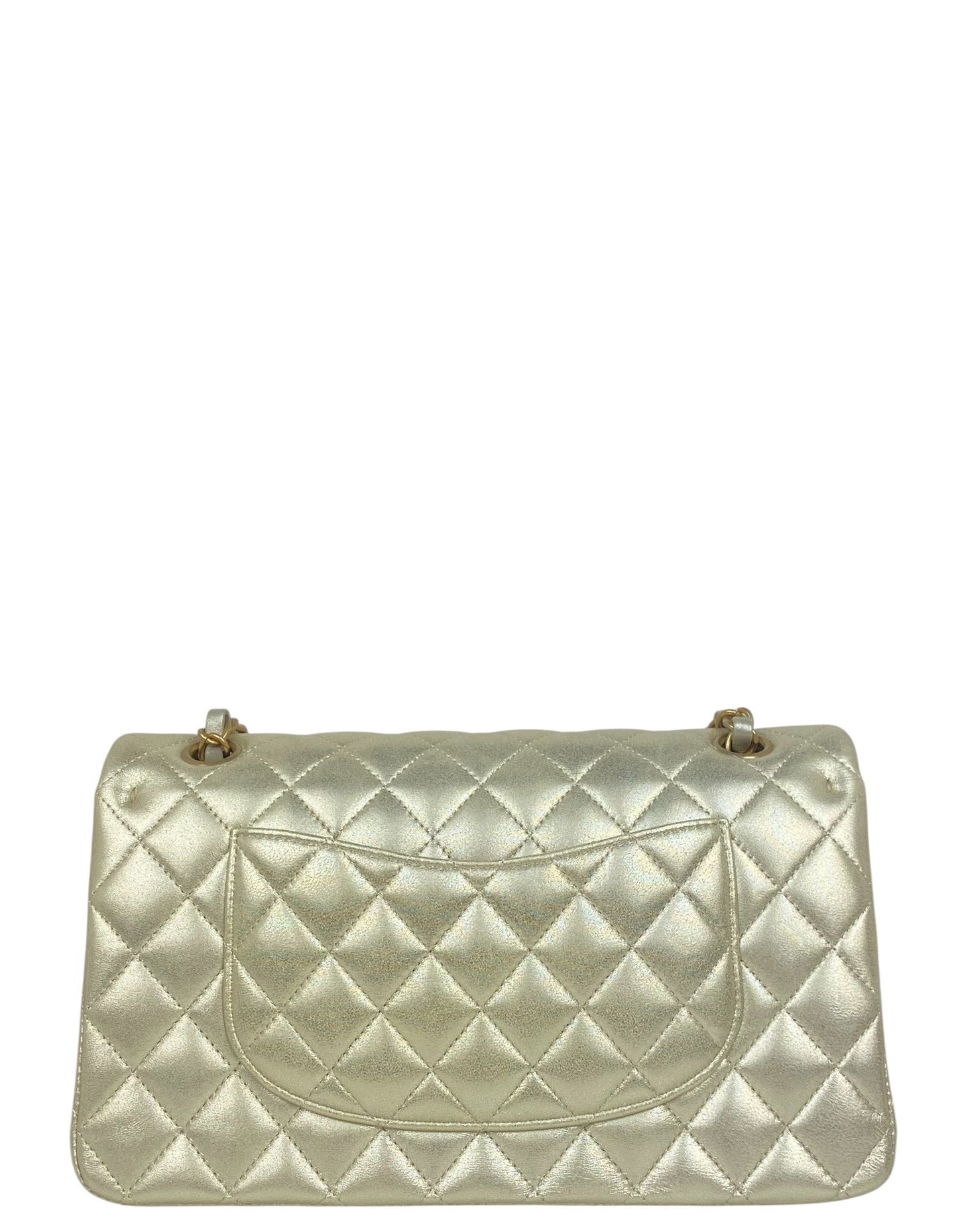 Chanel Gold Lambskin Medium Double Flap Flap Bag - Rovelle Bags