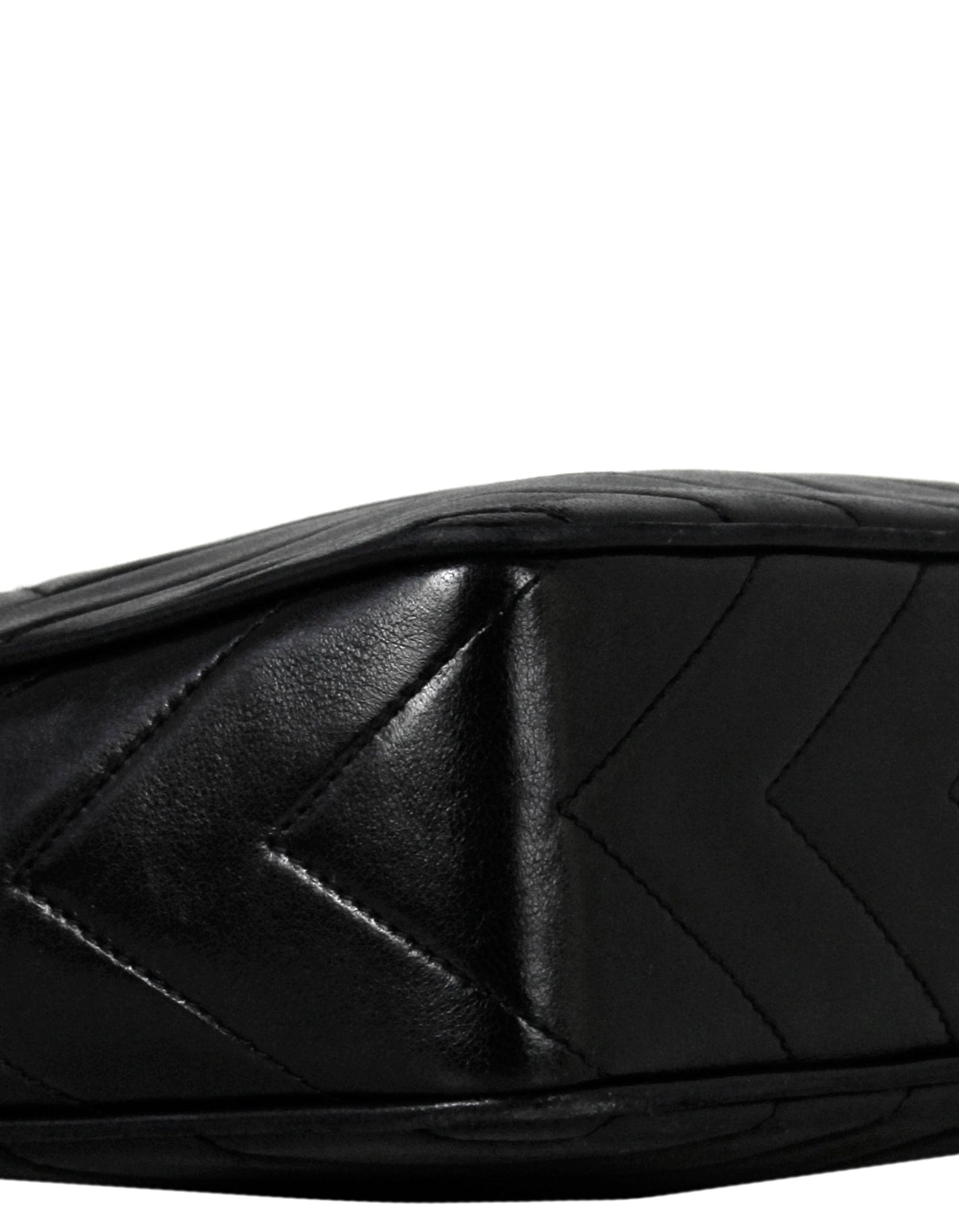 Chanel Black Lambskin Leather Diamond Quilted Camera Bag - Rovelle Bags