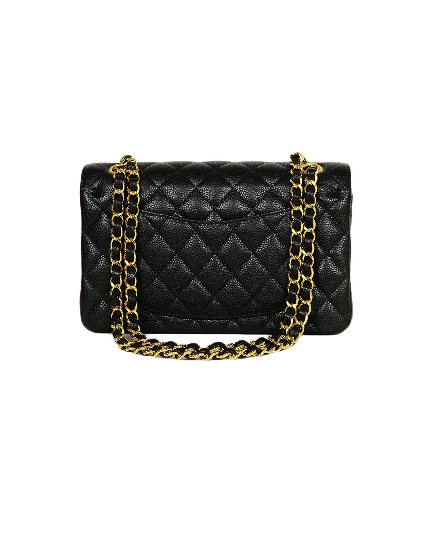 Chanel Black Quilted Caviar Leather 9" Flap Bag - Rovelle Bags