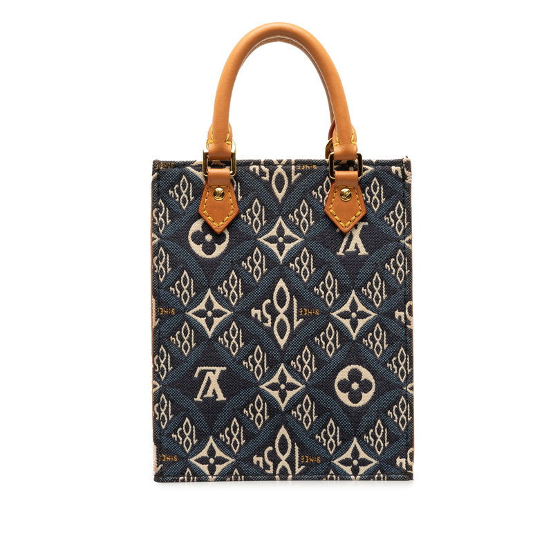 Louis Vuitton Monogram Pitt Sacpra Handbag Shoulder Bag 2WAY M80288 Blue Canvas Leather Louis Vuitton