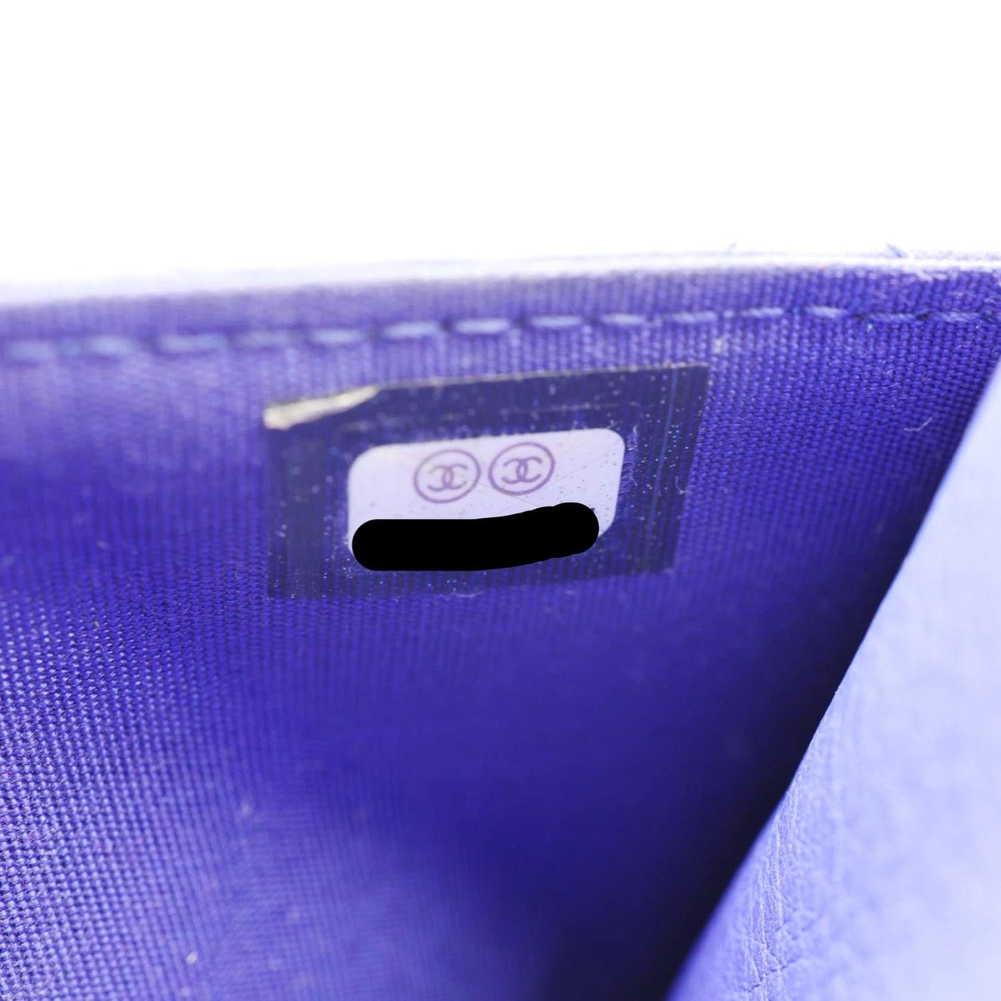 CHANEL Fancy CC Quilted Calfskin Leather Wallet On Chain Bag Blue