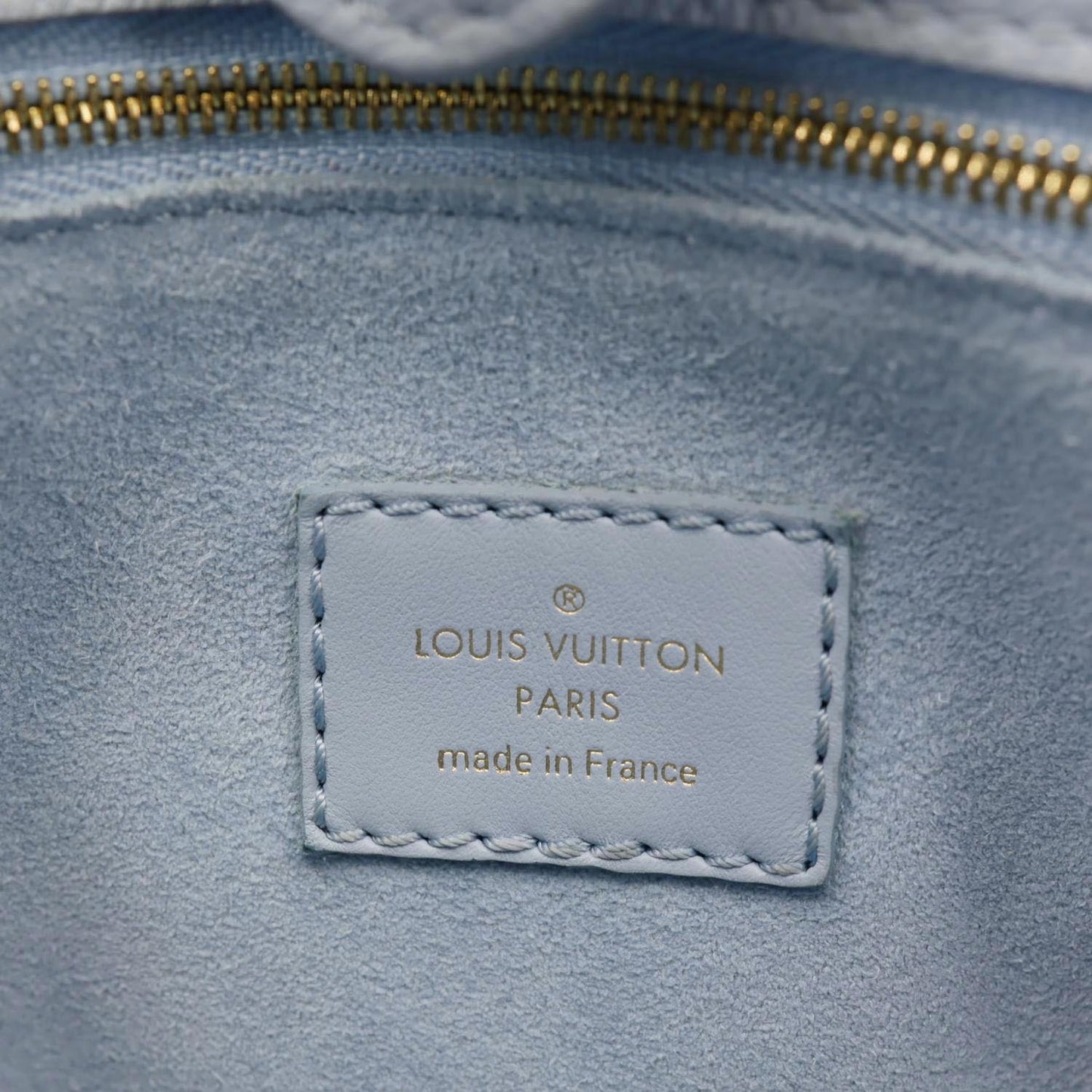 LOUIS VUITTON On My Side PM Monogram Mahina Leather Shoulder Bag Blue
