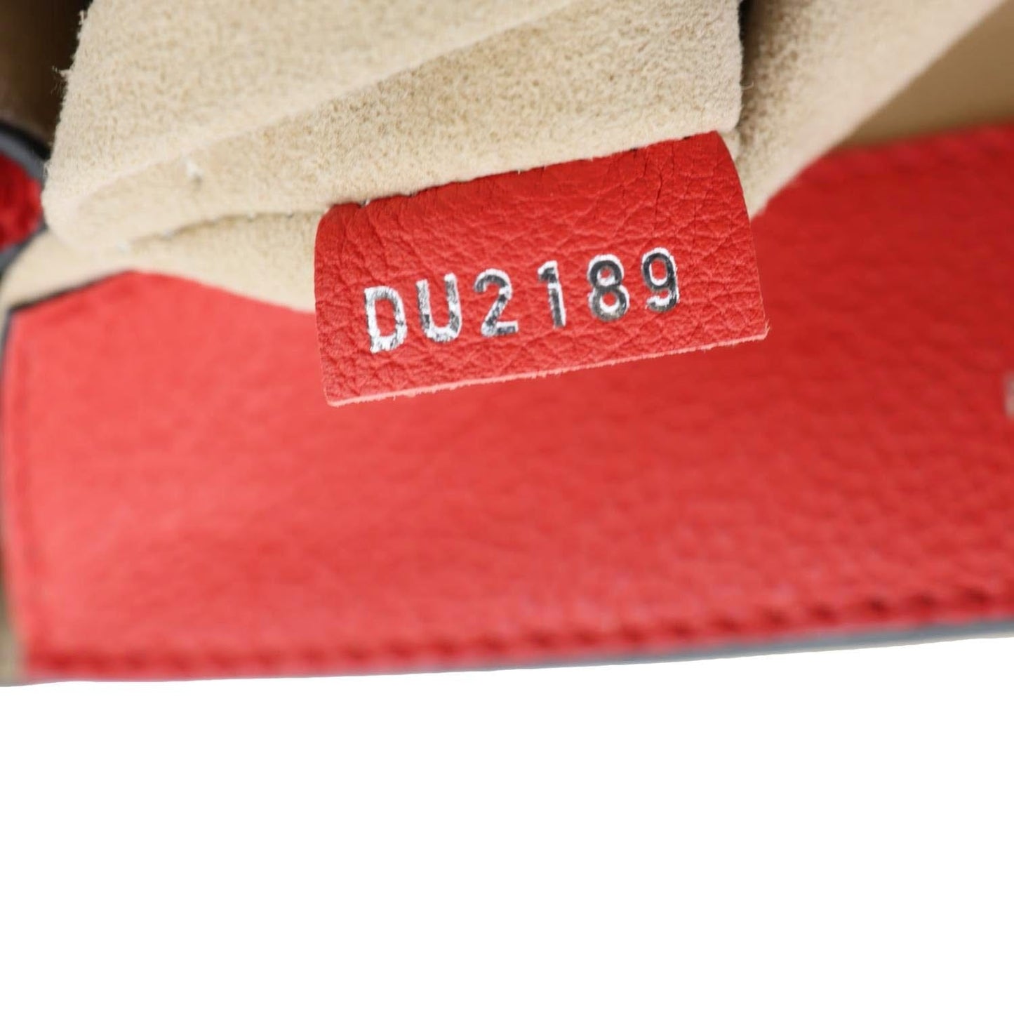 LOUIS VUITTON Lockme Ever Leather Crossbody Bag Red