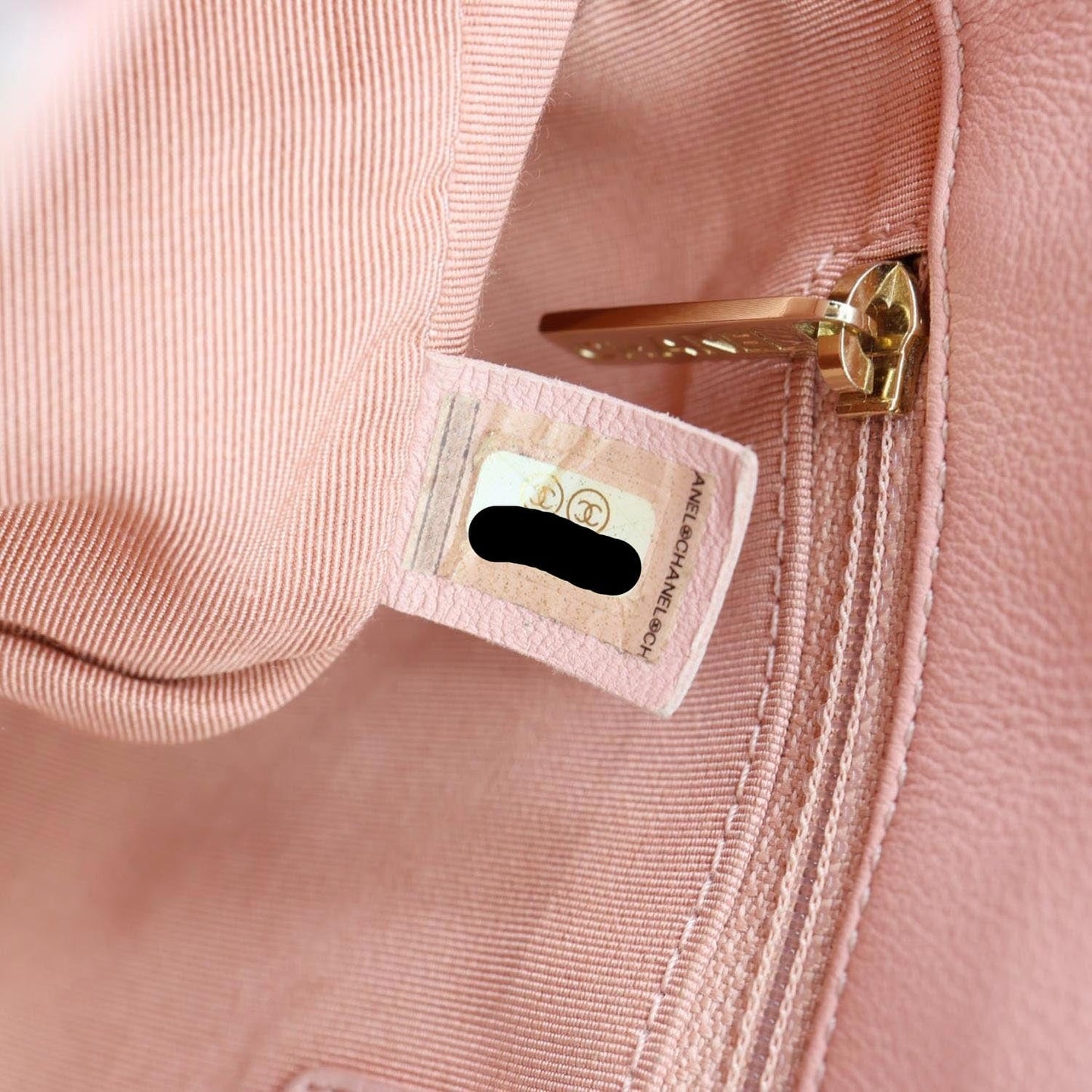 CHANEL Pearl Flap Mini Tweed Top Handle Shoulder Bag Pink