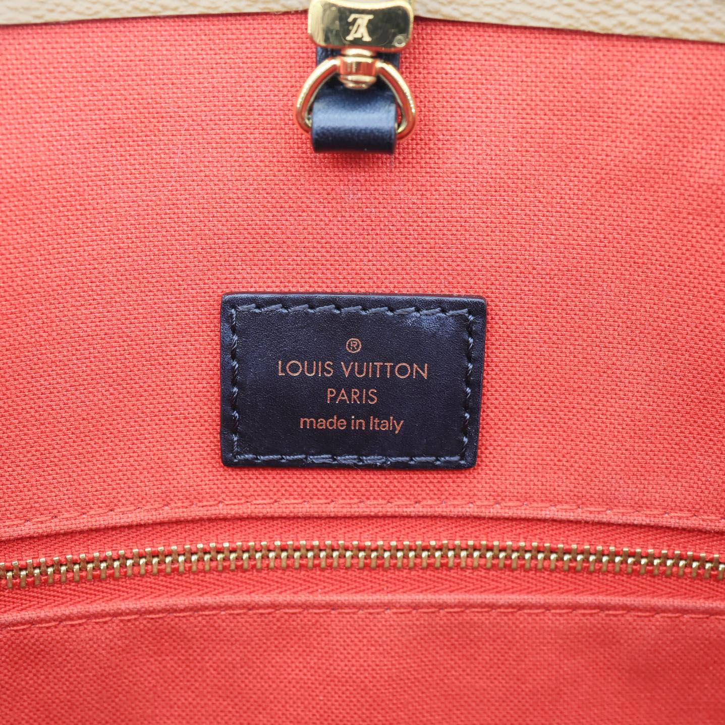LOUIS VUITTON Onthego GM Giant Monogram Reverse Canvas Tote Bag Brown