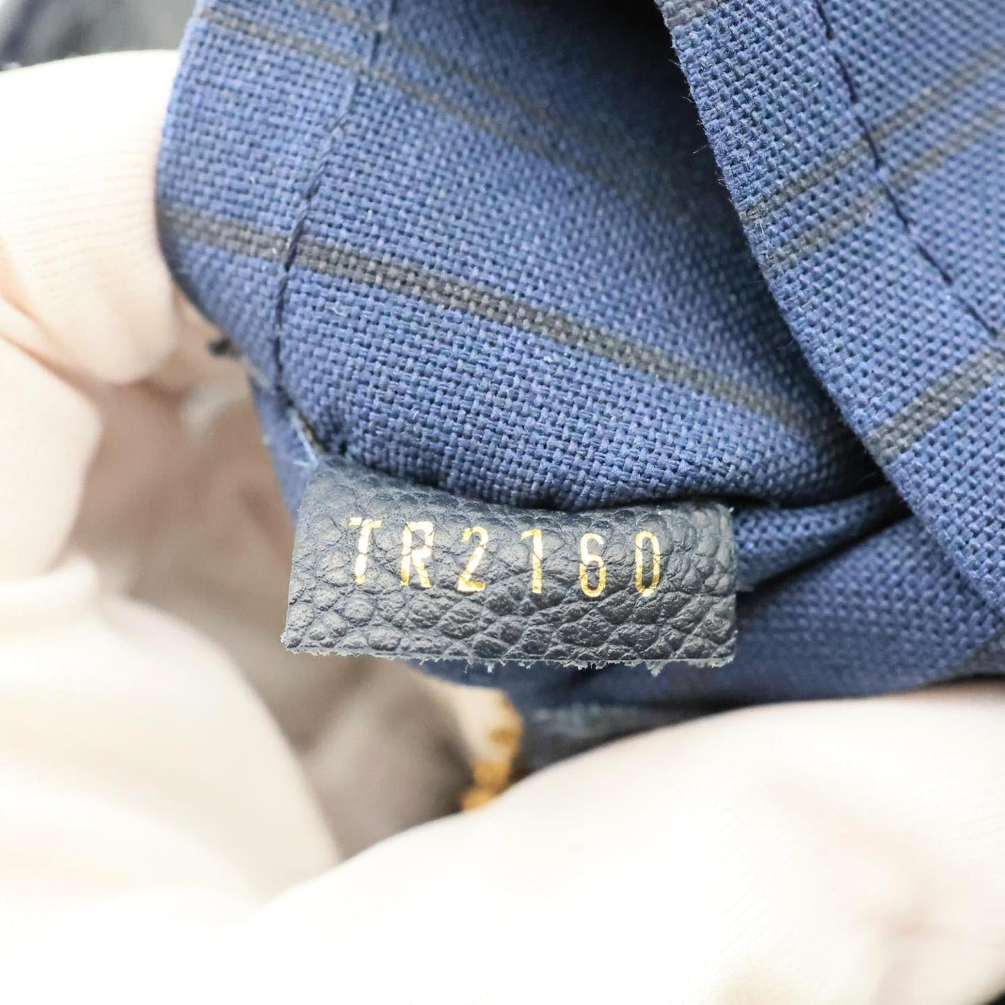 LOUIS VUITTON Inspiree Monogram Empreinte Leather Shoulder Bag Navy Blue