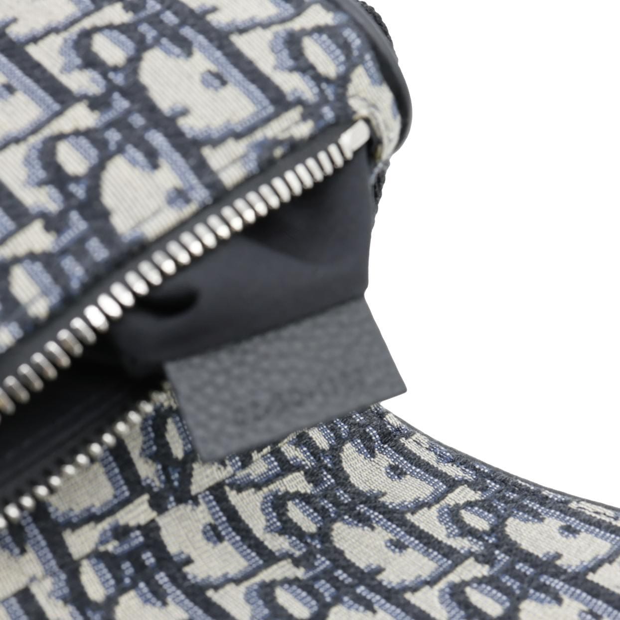 CHRISTIAN DIOR Saddle Oblique Jacquard Crossbody Bag Navy Blue