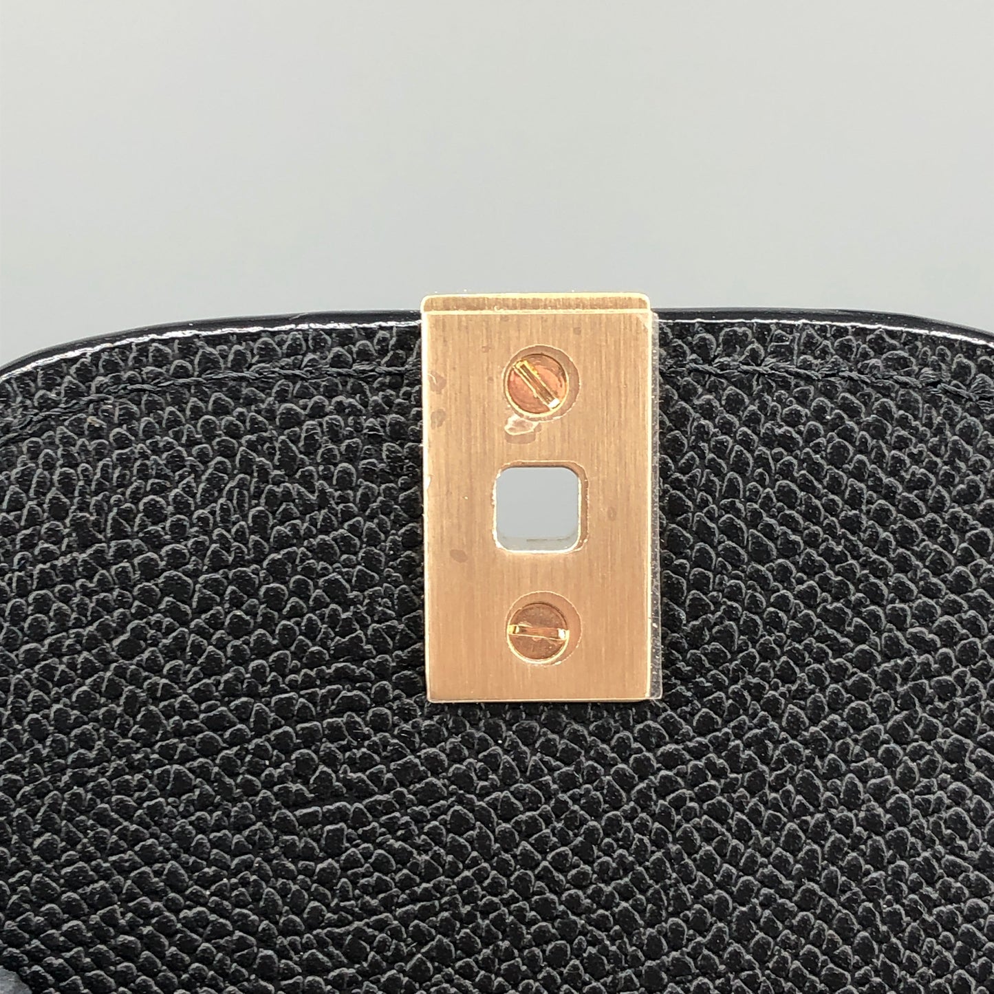 Valextra Iside Black Grained Calfskin Handbag