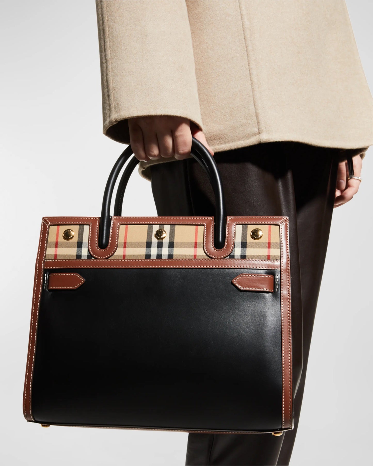 Burberry TITLE TRIM Shoulder Bag - Rovelle Bags