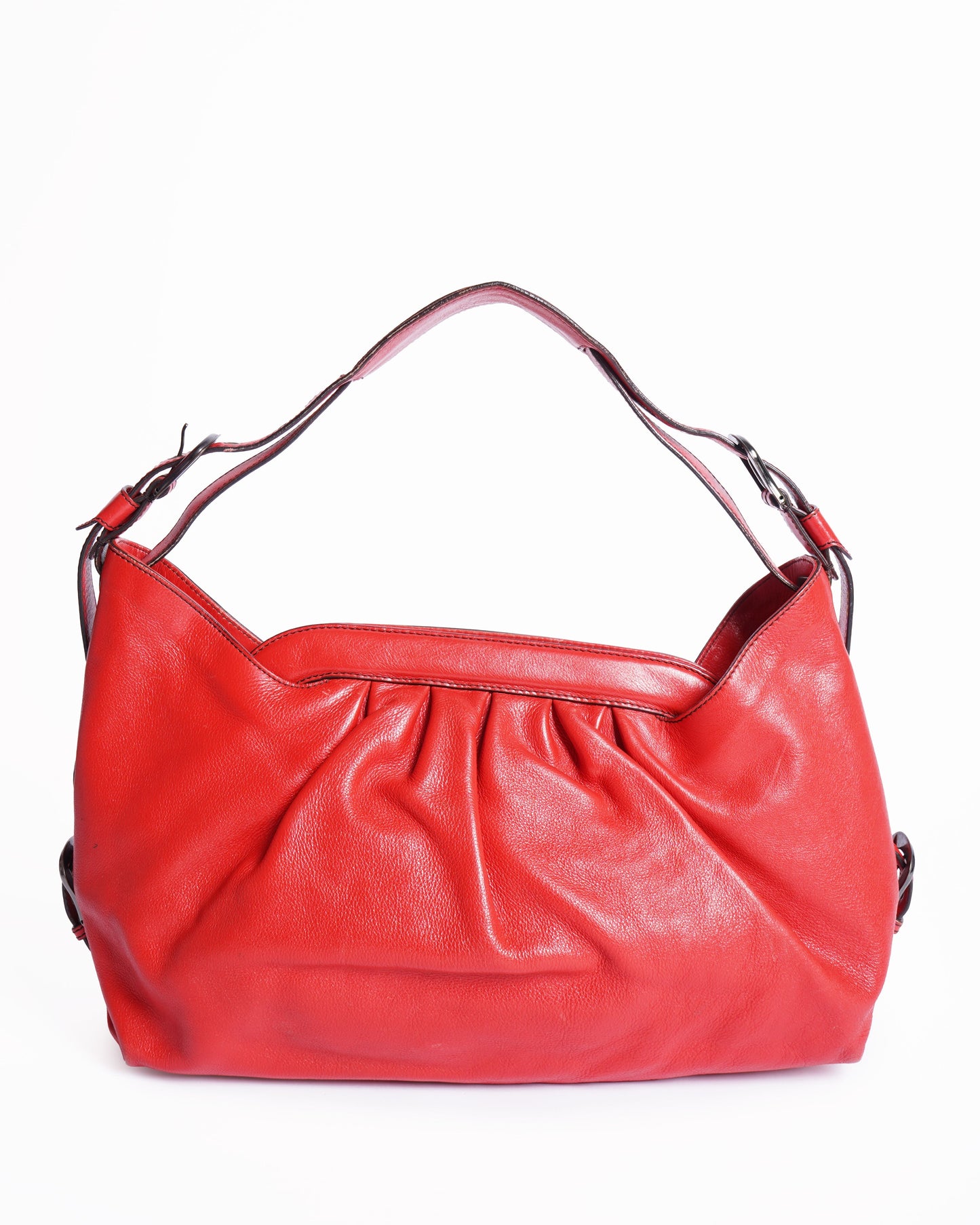 Fendi Red Borsa Leather Hobo Doctor Bag