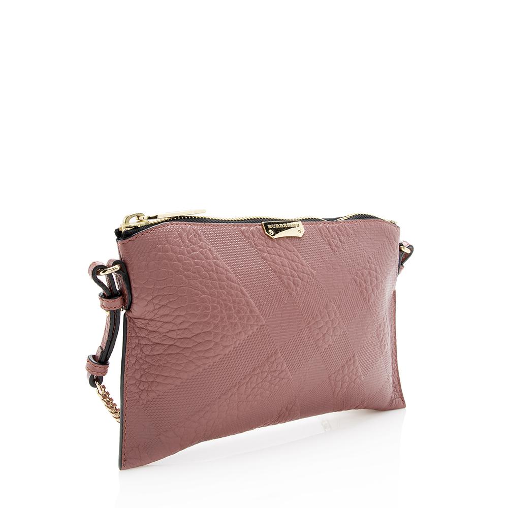 Burberry Embossed Peyton Crossbody Bag - Rovelle Bags