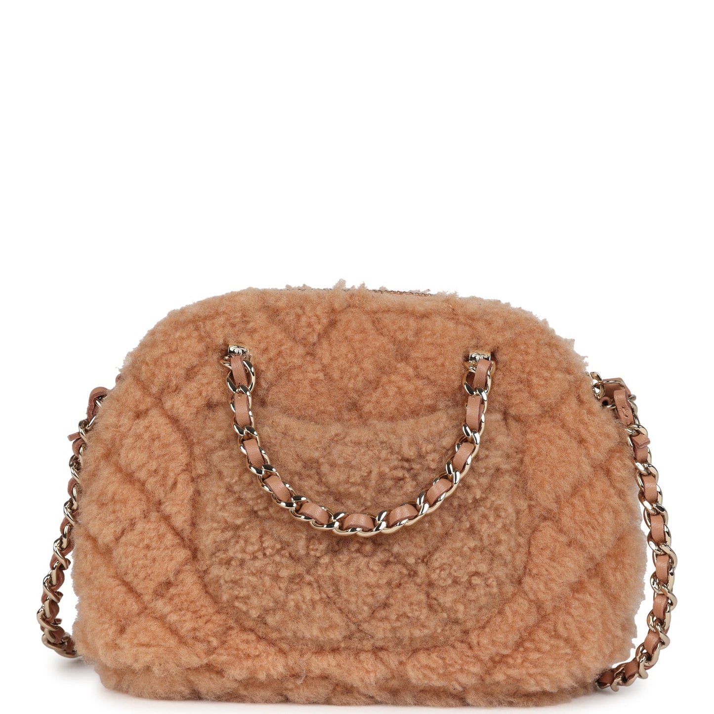 Chanel Light Brown Shearling Crossbody Bag - Rovelle Bags
