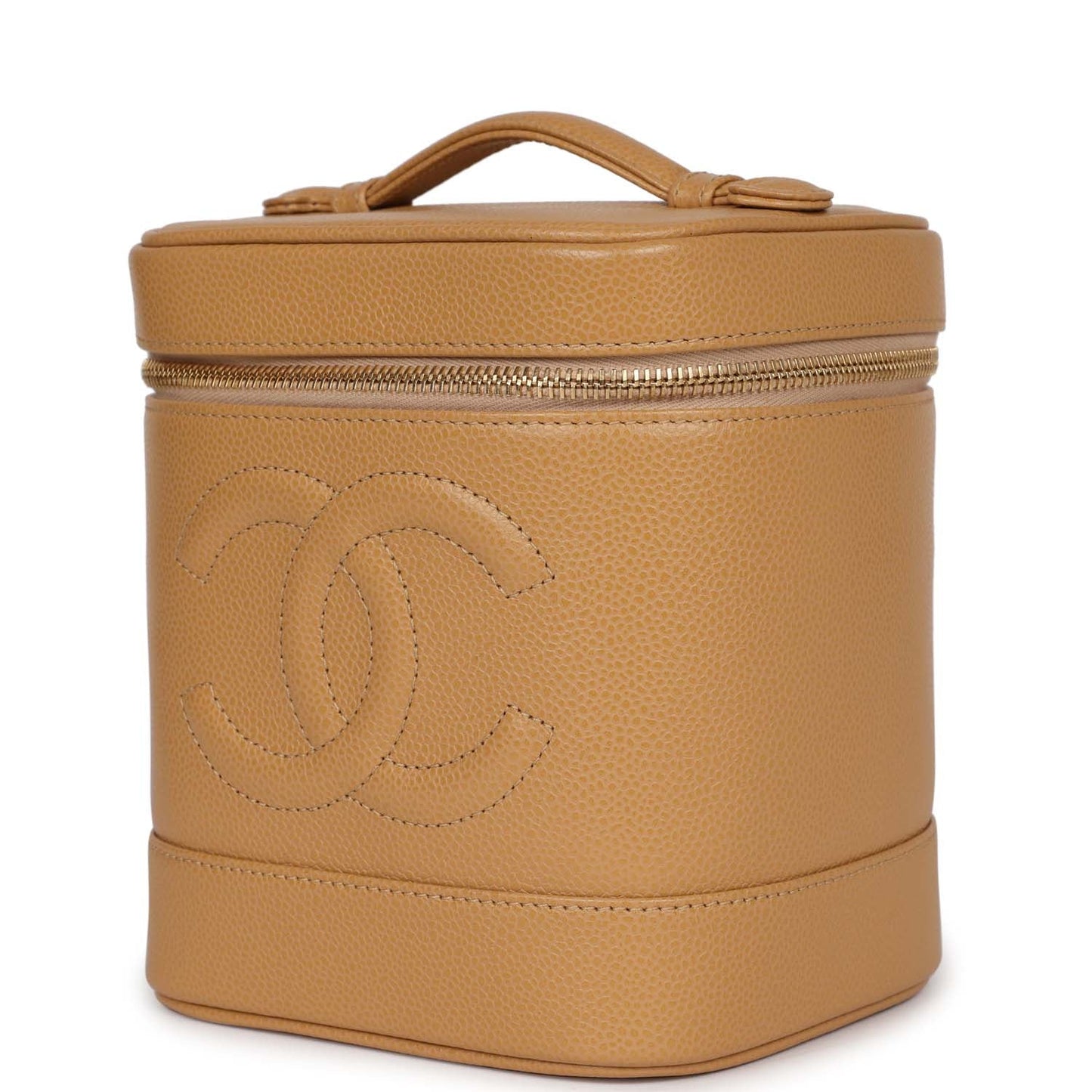 Chanel Vanity Dark Beige Caviar Gold Hardware