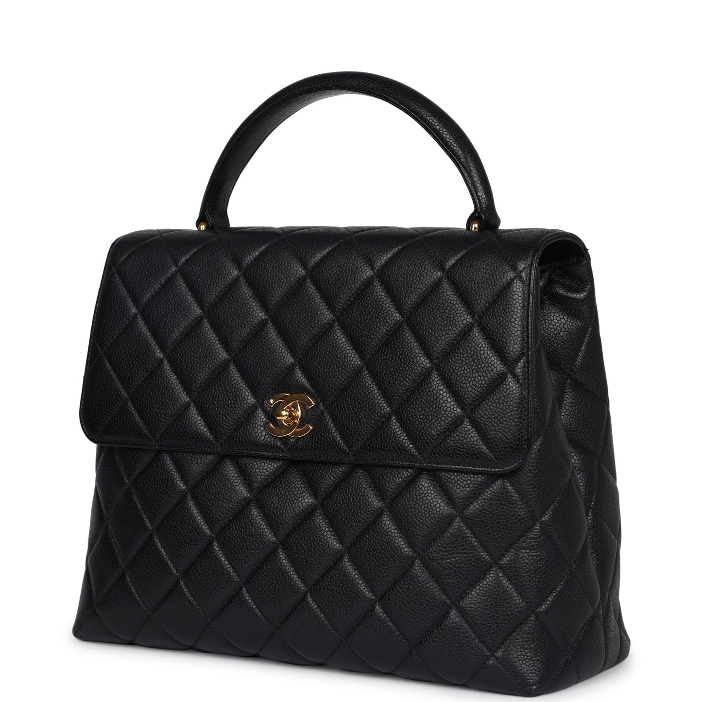 Chanel Kelly Flap Bag Black Caviar Gold Hardware