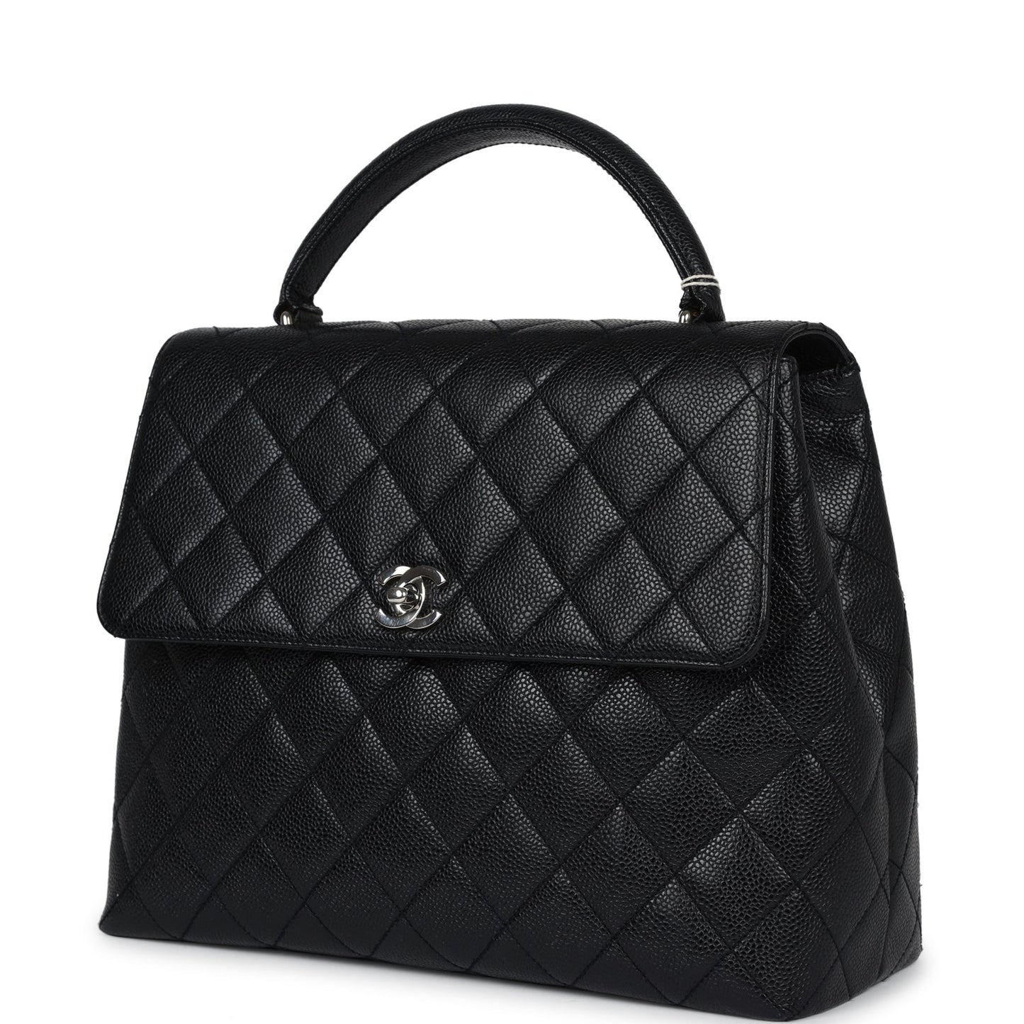 Chanel Kelly Flap Bag Black Caviar Silver Hardware