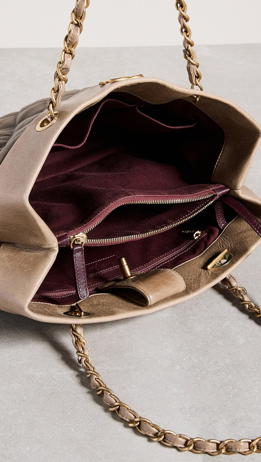 Chanel QUILTED CALFSKIN LEATHER Tote Bag - Rovelle Bags