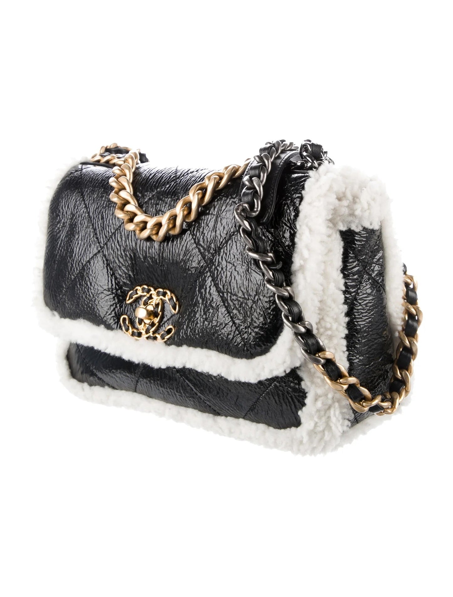 Chanel 2021 SHEARLING 19 Flap Bag - Rovelle Bags
