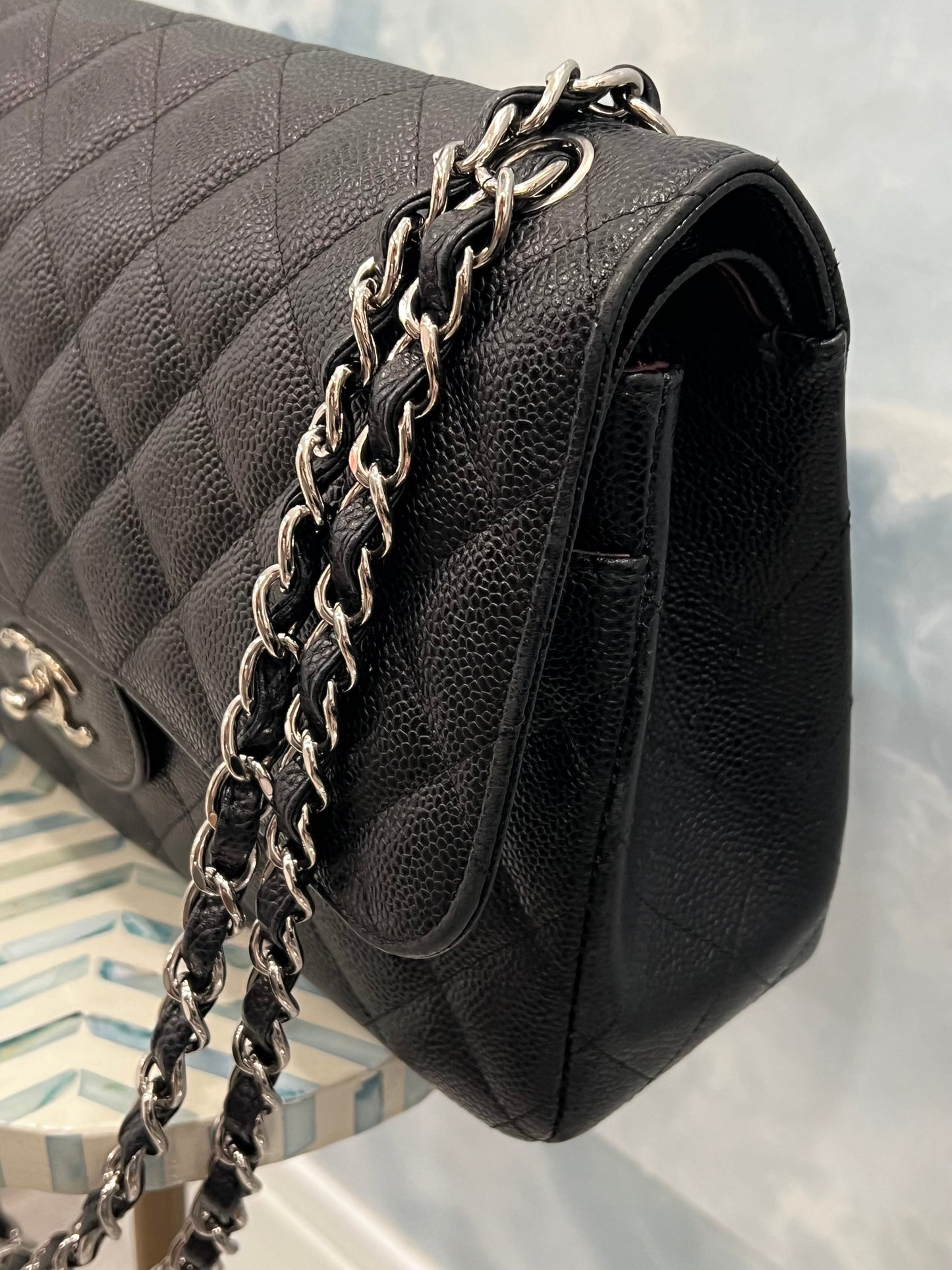 Chanel CLASSIC QUILTED CAVIAR Flap Bag - Rovelle Bags
