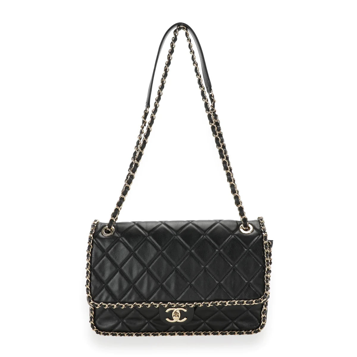 Chanel QUILTED CRUMPLED LAMBSKIN Flap Bag - Rovelle Bags